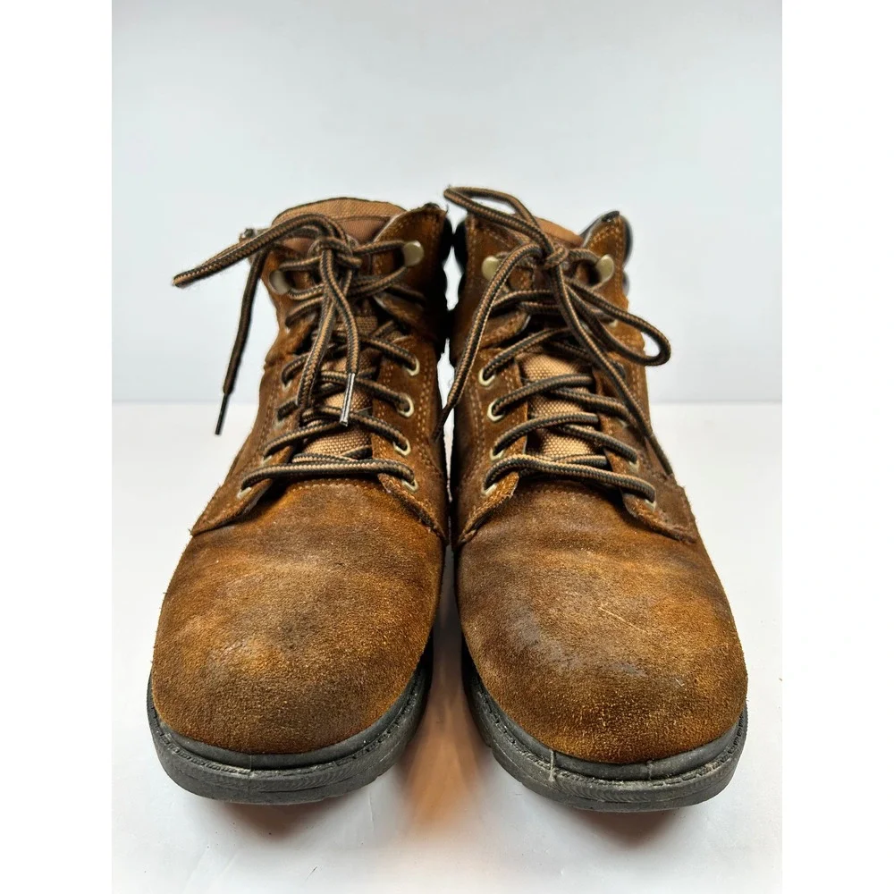 Brahma Mens Work Boots Brown‎ Suede Leather Lace Up Oil Resistant Size 7W